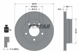 Тормозной диск-TEXTAR-92072403-3