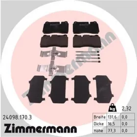 Комплект тормозных колодок, дисковый тормоз-ZIMMERMANN-240981703-5