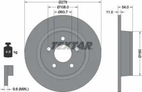 Тормозной диск-TEXTAR-92124903-3