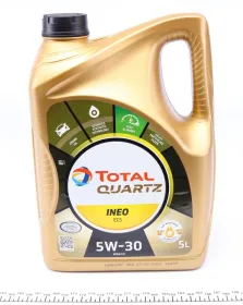 Масло моторное синтетическое total quartz ineo ecs 5w-30, 5л-TOTAL-213683-1