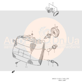 Фара левая Suzuki Wagon R+ 35320-75F30-QC-3532075F30-1