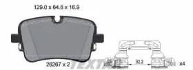 Комплект гальмівних колодок-TEXTAR-2626701-2