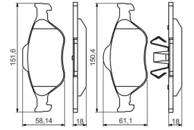 Колодки передние (Premium-2)-BOSCH-0986495220-6