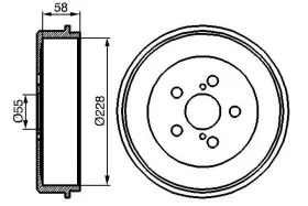 Гальмівний барабан-BOSCH-0986477140-3