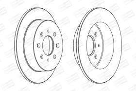 Гальмівний диск задній Honda Civic, Jazz / Acura Integra-CHAMPION-562016CH