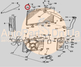 Радиатор охлаждения Hafei Saibao AD13010003-HAFEI-AD13010003-1