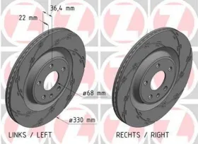 TARCZA HAMULC. AUDI A6  11- TYЈ-ZIMMERMANN-100335853-6