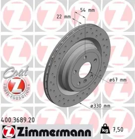 Тормозной диск-ZIMMERMANN-400368920-6