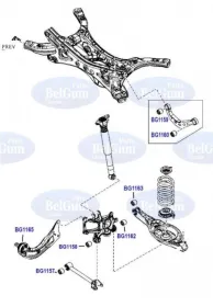 Сайлентблок заднього нижнього важеля Mazda 3/6/CX-5 11--BELGUM PARTS-BG1163-1