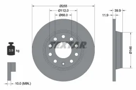 Тормозной диск-TEXTAR-92106303-2