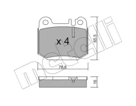 Комплект тормозных колодок, дисковый тормоз-METELLI-2205640-3