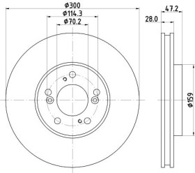 Тормозной диск-HELLA PAGID-8DD355108141-1