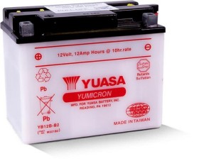 Батарея аккумуляторная Yuasa 12В 12Ач 120A(EN) L+-YUASA-YB12BB2