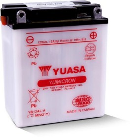 Батарея аккумуляторная Yuasa 12В 12Ач 165A(EN) R+-YUASA-YB12ALA