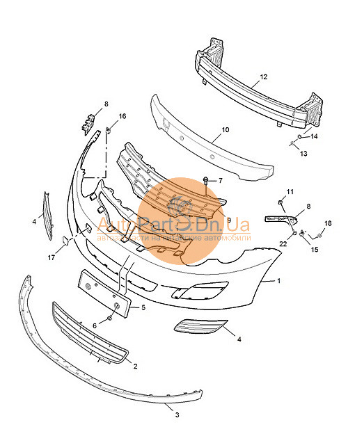 10145761 MG Кронштейн переднього бампера лівий MG 10145761