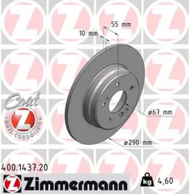 Тормозной диск-ZIMMERMANN-400143720-7