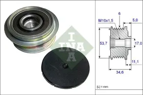 Механизм свободного хода генератора-INA-535012510-4