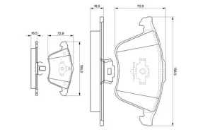 Комплект тормозных колодок, дисковый тормоз-BOSCH-0986494077-14