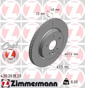 Тормозной диск-ZIMMERMANN-430261820-6