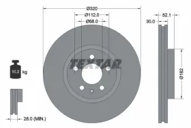 Тормозной диск-TEXTAR-92229305-6