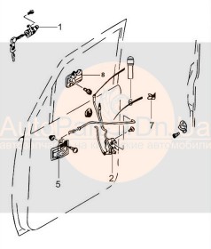 Ручка наружная передней левой двери Landwind X6 6105140D-LANDWIND (JMC)-6105140D