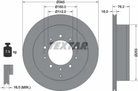 Тормозной диск-TEXTAR-92198503-2