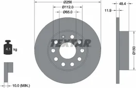 Тормозной диск-TEXTAR-92121103-3