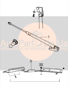 Амотризатор стекла задней двери Landwind X6 6309100DF3/40/0-LANDWIND (JMC)-6309100DF3400-1