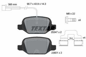 Комплект тормозных колодок, дисковый тормоз-TEXTAR-2534701-1