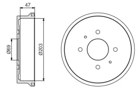 Тормозный барабан-BOSCH-0986477235-6