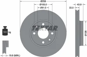 Тормозной диск-TEXTAR-92241503-3