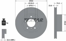 Тормозной диск-TEXTAR-92137705-5