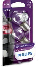 Автолампа P21W 12V 21W BA15s VisionPlus (2 шт. в блістері)-PHILIPS-12498VPB2-3