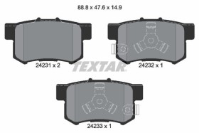 Комплект тормозных колодок, дисковый тормоз TEXTAR 2423101-TEXTAR-2423101-2