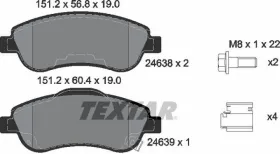 Комплект тормозных колодок, дисковый тормоз TEXTAR 2463801-TEXTAR-2463801-3