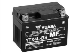 Батарея аккумуляторная Yuasa 12В 3Ач 50A(EN) L+-YUASA-YTX4LBS