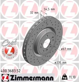 Тормозной диск-ZIMMERMANN-400368352-5