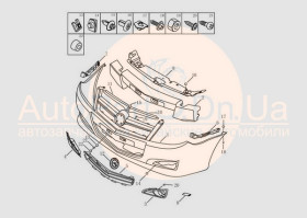 Решетка левой противотуманной фары Geely МК 1018003952-GEELY-1018003952-1
