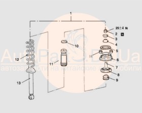 Пружина амортизатора задней подвески Hafei Saibao AD2911B034-HAFEI-AD2911B034-1