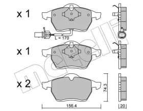 Комплект тормозных колодок, дисковый тормоз-METELLI-2202791-7