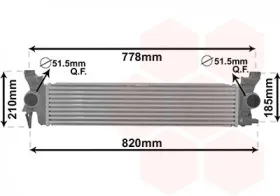 Радіатор інтеркулера-VAN WEZEL-30014704