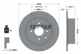 Тормозной диск-TEXTAR-92234303-5