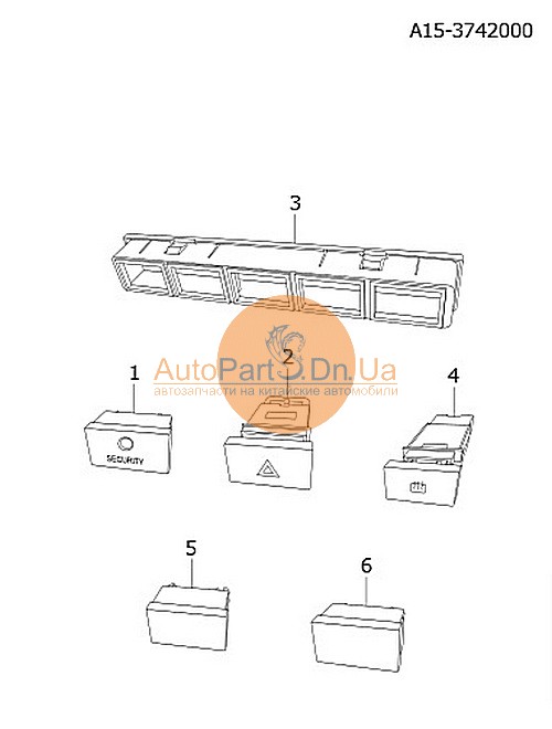 Заглушка монтажної пластини Chery A15-3744015BA-CHERY-A153744015BA