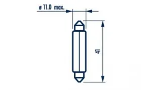 Лампы Fest T10,5x43 12V 10W (к-кт 2 шт в блистере)-NARVA-173144000-3