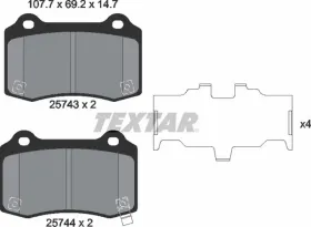 Комплект тормозных колодок-TEXTAR-2574301-5