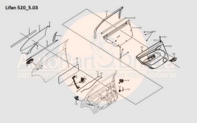 Ручка задней правой двери наружная Lifan 520 L6205260A1-LIFAN-L6205260A1