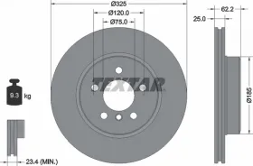 Тормозной диск-TEXTAR-92141505-4