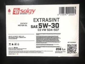 Олива моторна EXTRASINT SAE 5W-30 C3 VW 504-507 (208 L)-SOLGY-504023-1