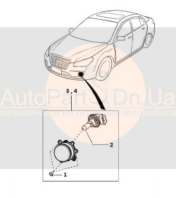 FC025169X FAW Фара противотуманная левая FAW Besturn B50 FC025169X