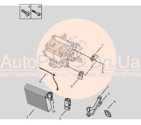 Актуатор заслонки отопителя Geely SL 1067000247-02-GEELY-106700024702-1